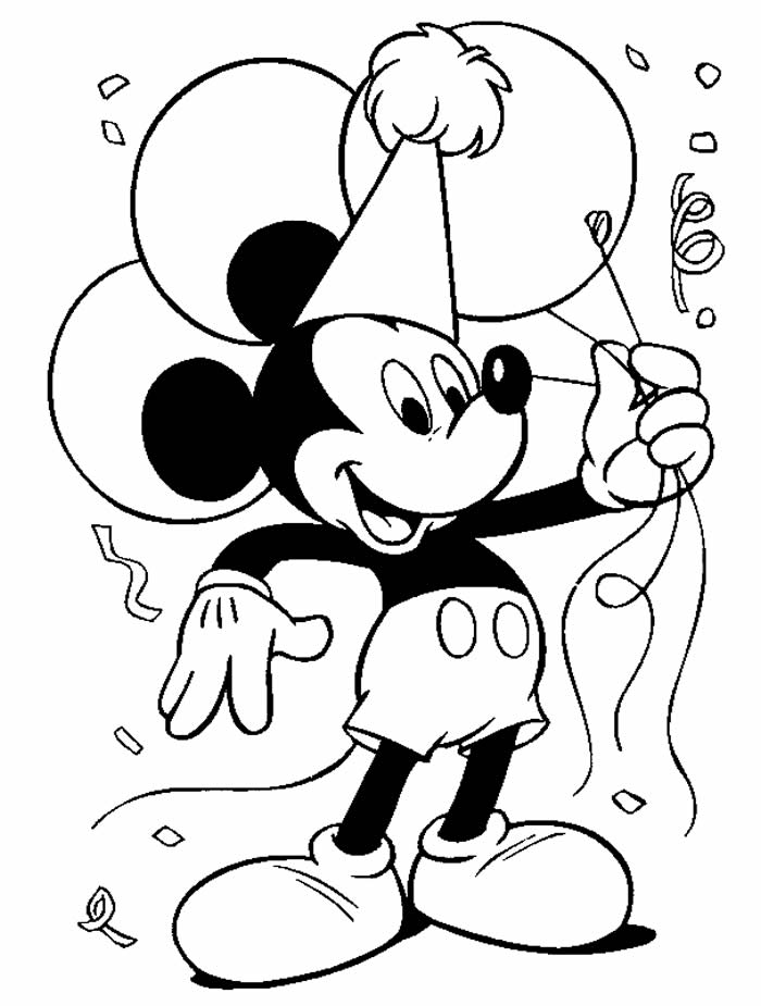 Desenho de Mickey para colorir e imprimir
