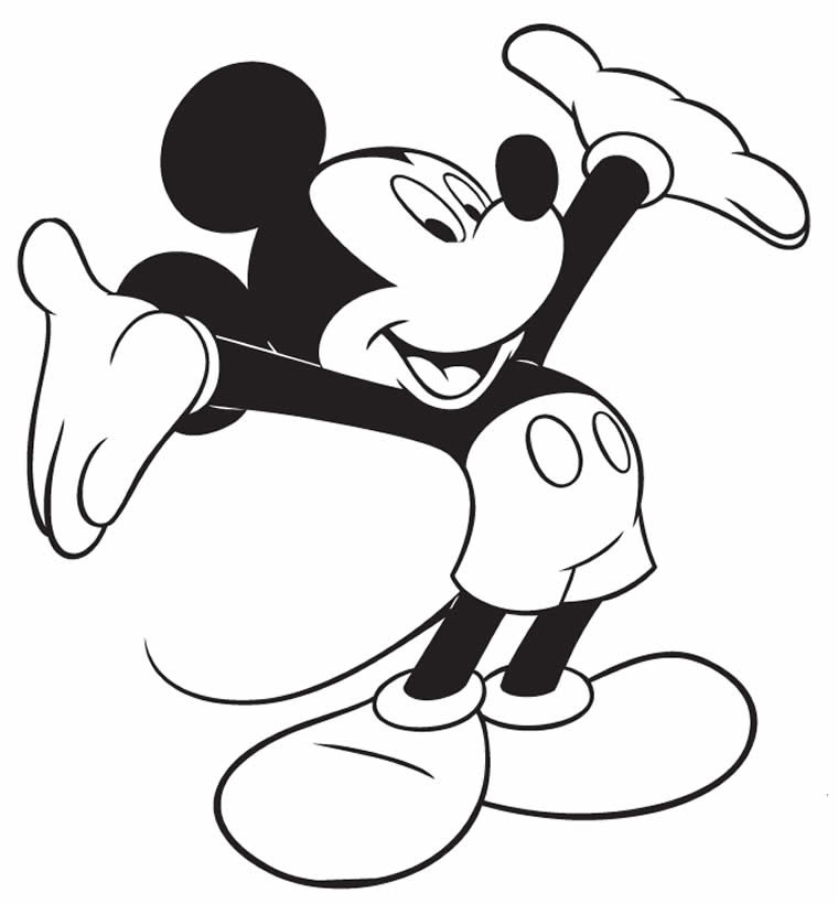Desenho de Mickey para pintar