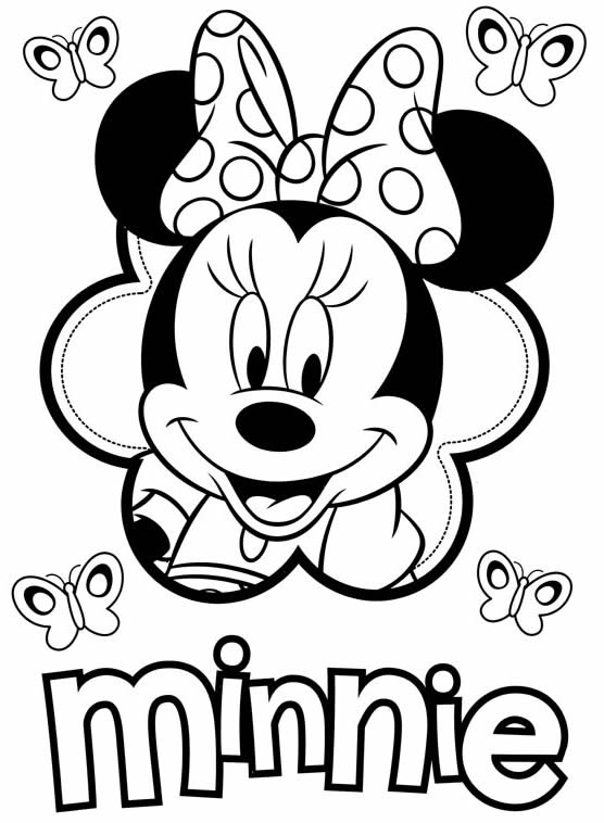 Desenho de Minnie para pintar