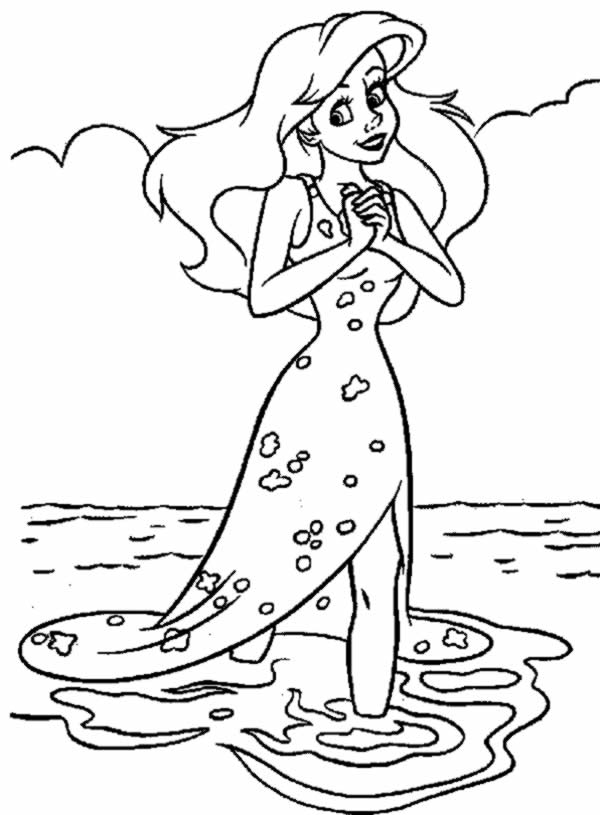 Desenho de colorir da Princesa Ariel