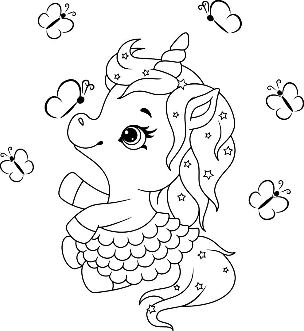 lindos desenhos de unicórnio kawaii para colorir 19549211 Vetor no Vecteezy