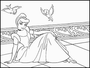 Desenhos da Cinderela para colorir