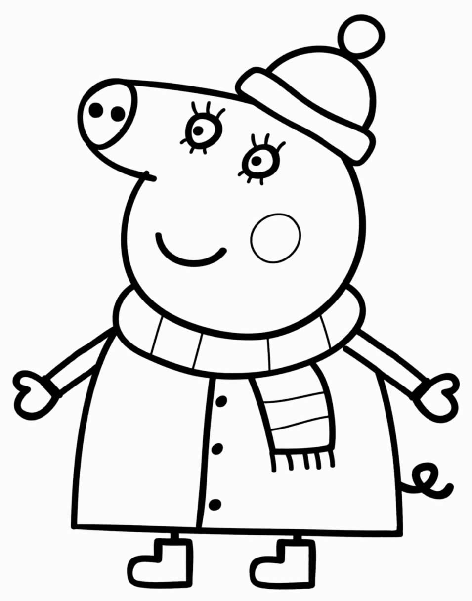 Desenho da Peppa para colorir - Artesanato Passo a Passo!