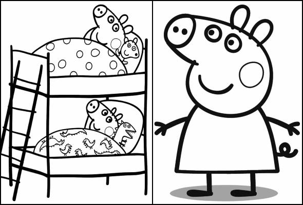 Peppa pig para colorir: 20 desenhos de pintar - Cantinho Infantil da Mamãe