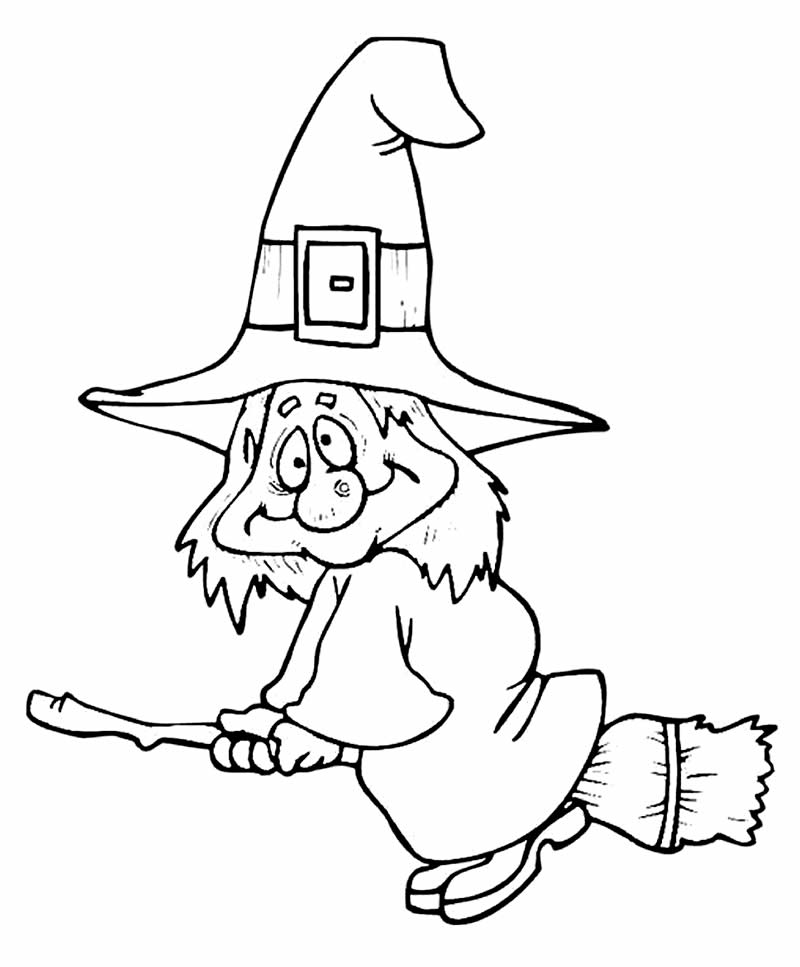 Desenho de bruxa para colorir