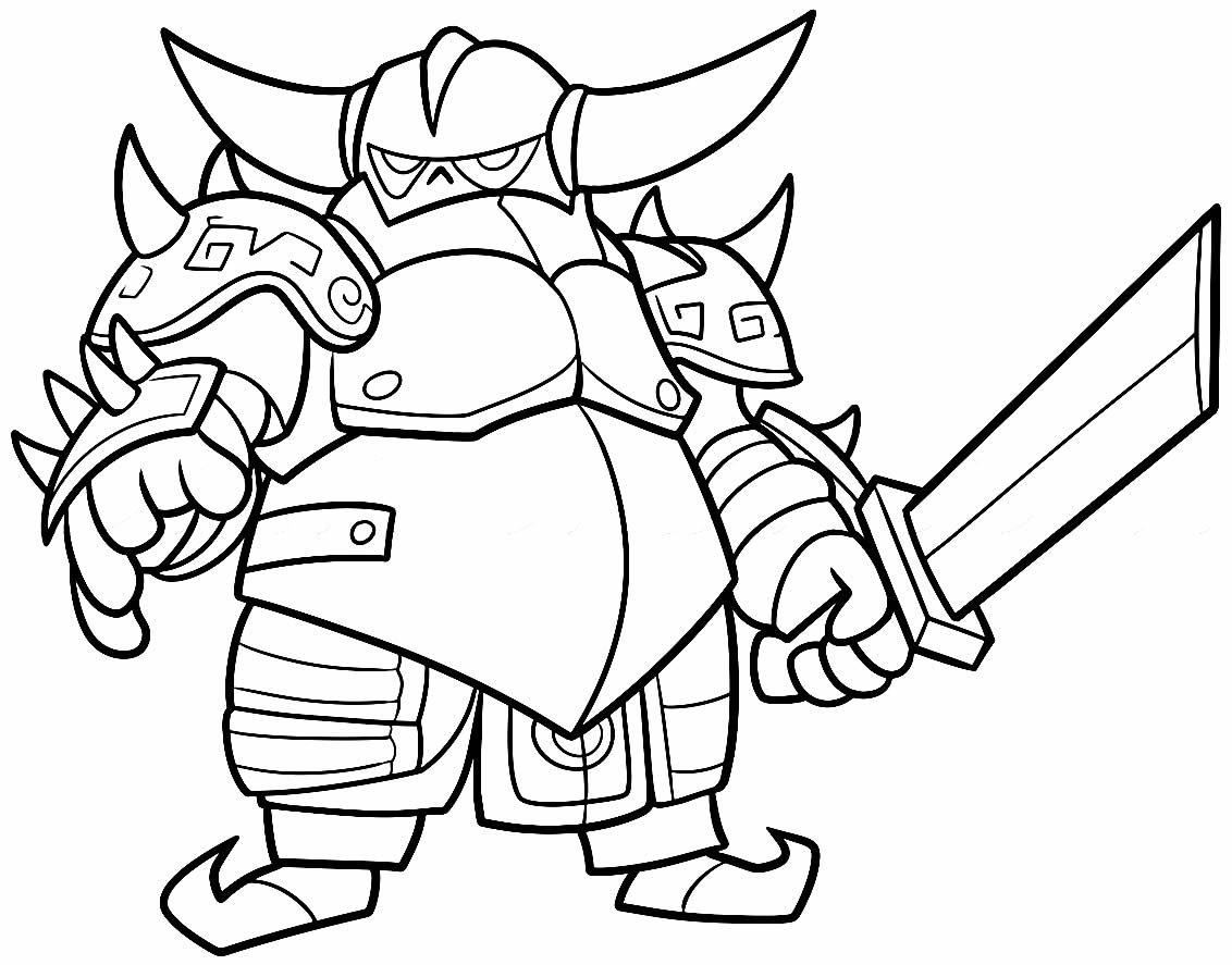 Desenho de Clash of Clans para colorir - Pekka