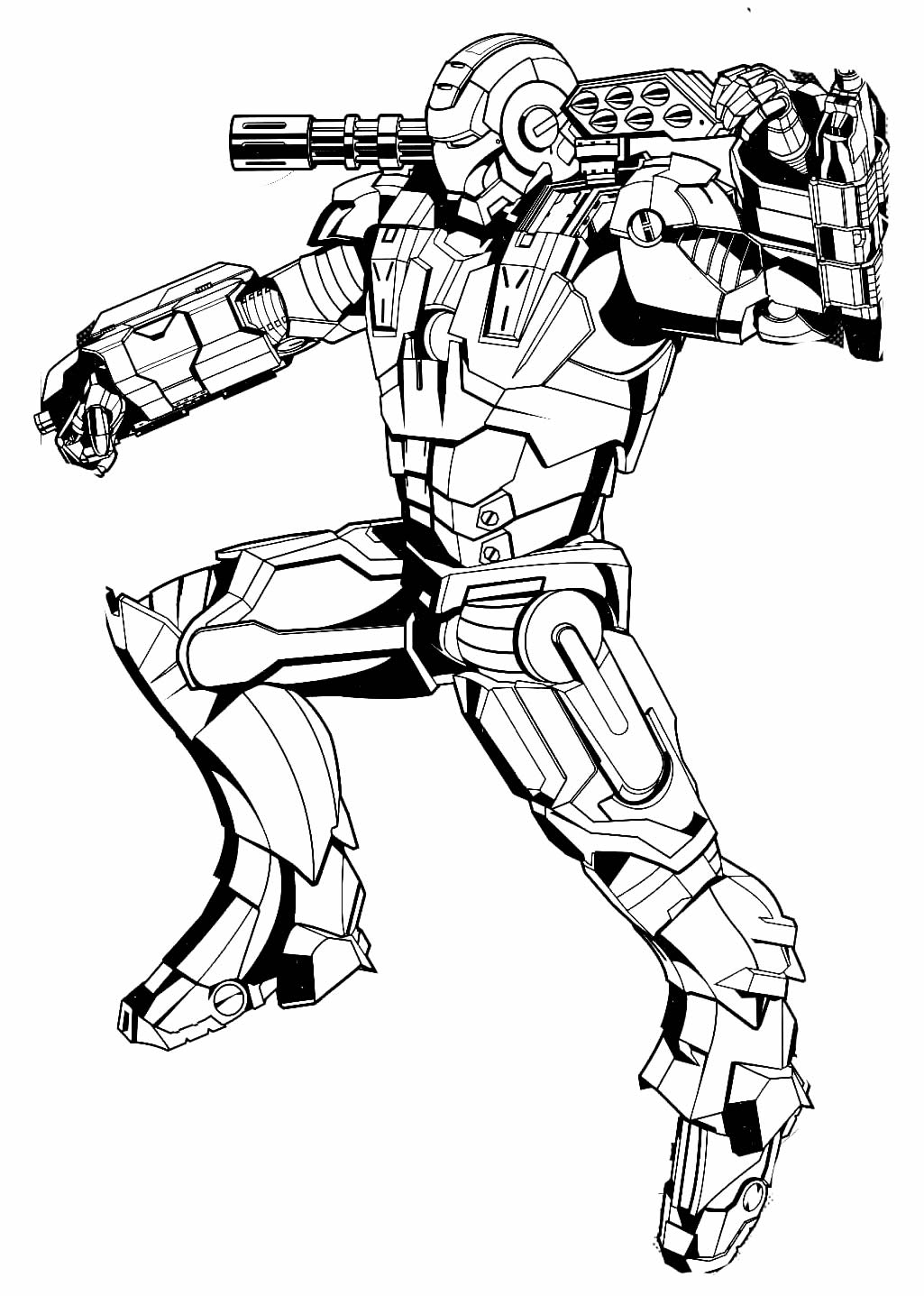 Desenho de Homem de Ferro para imprimir e colorir