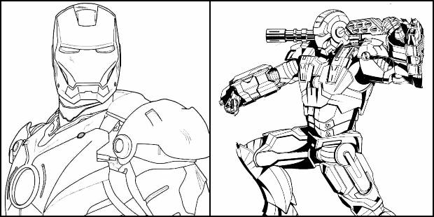 Desenhos de Homem de Ferro para colorir