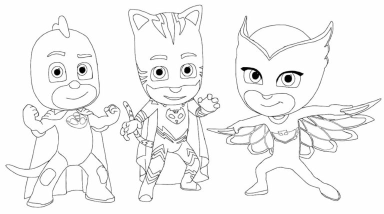 Desenhos de PJ Masks para colorir - Pop Lembrancinhas