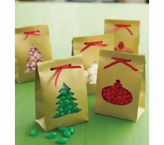 Lembrancinhas de Natal com Sacolas de Papel - Pop Lembrancinhas