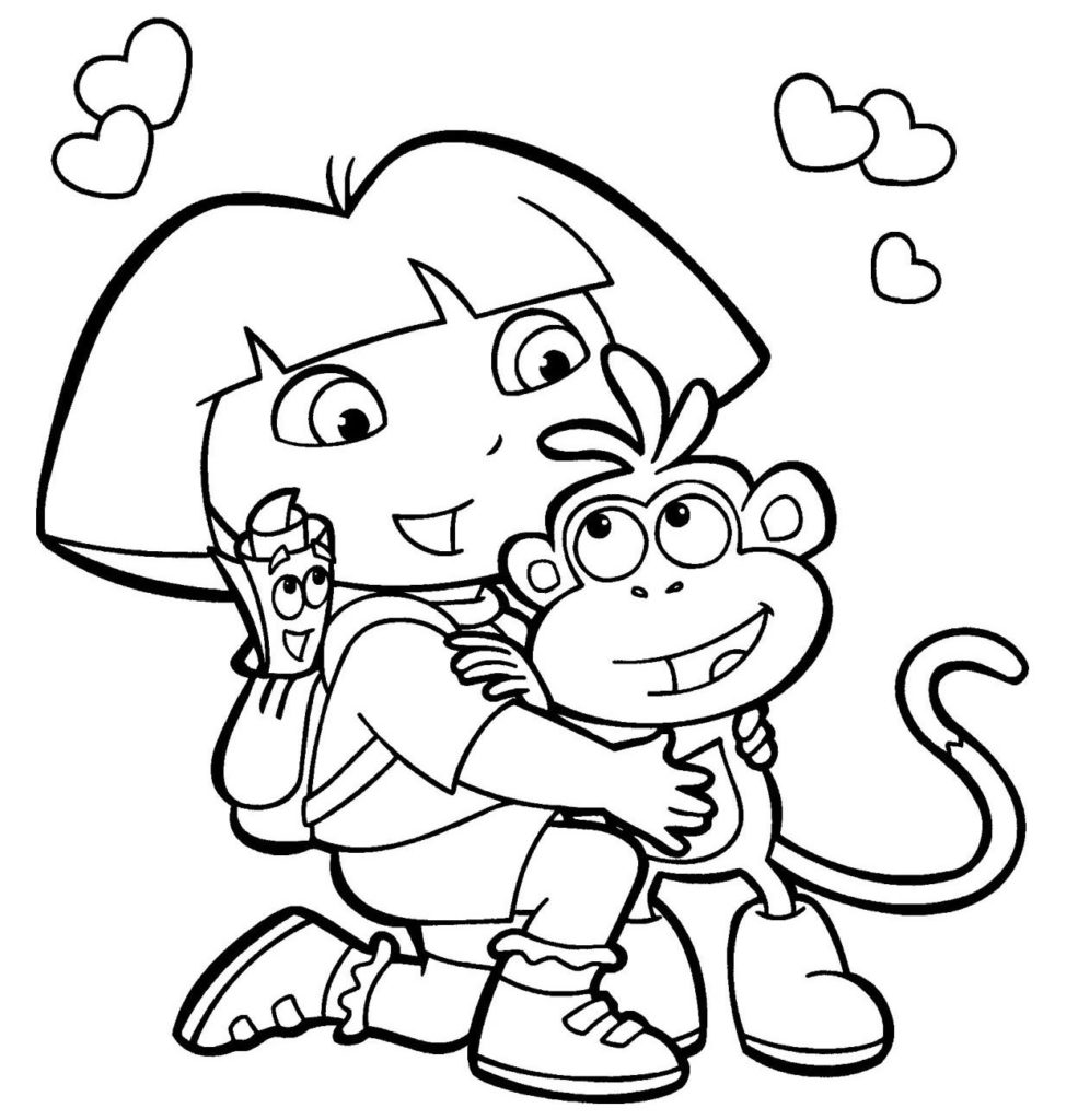 Desenhos de Dora Aventureira para colorir - Pop Lembrancinhas