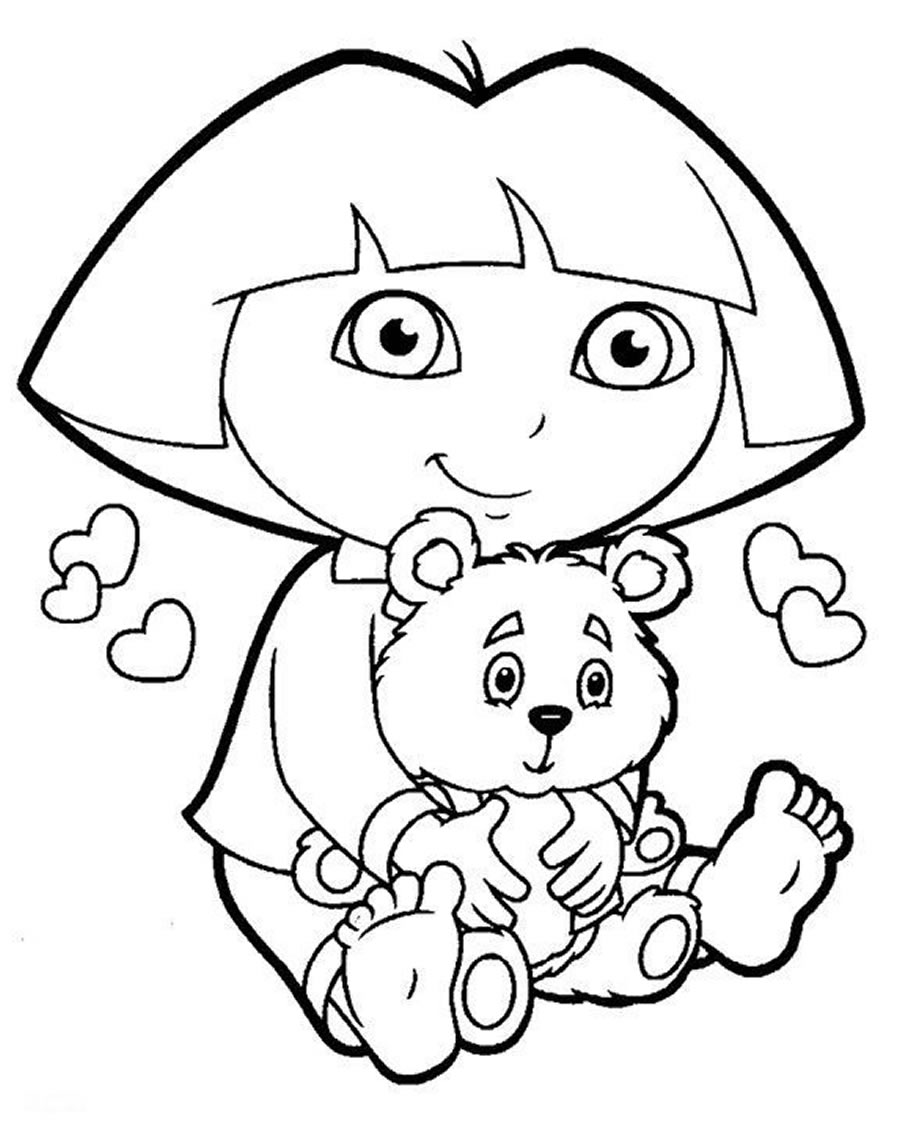 Desenho de Dora Aventureira para colorir