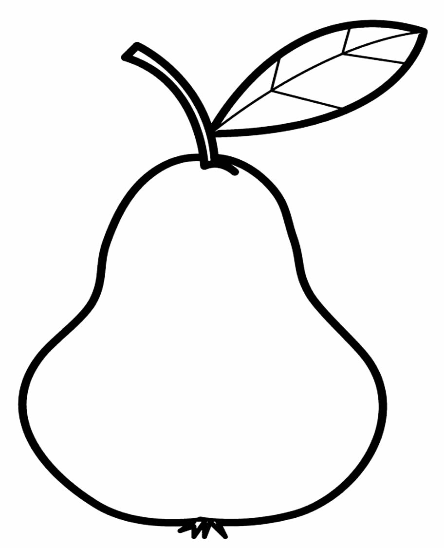 Desenho de pera para pintar