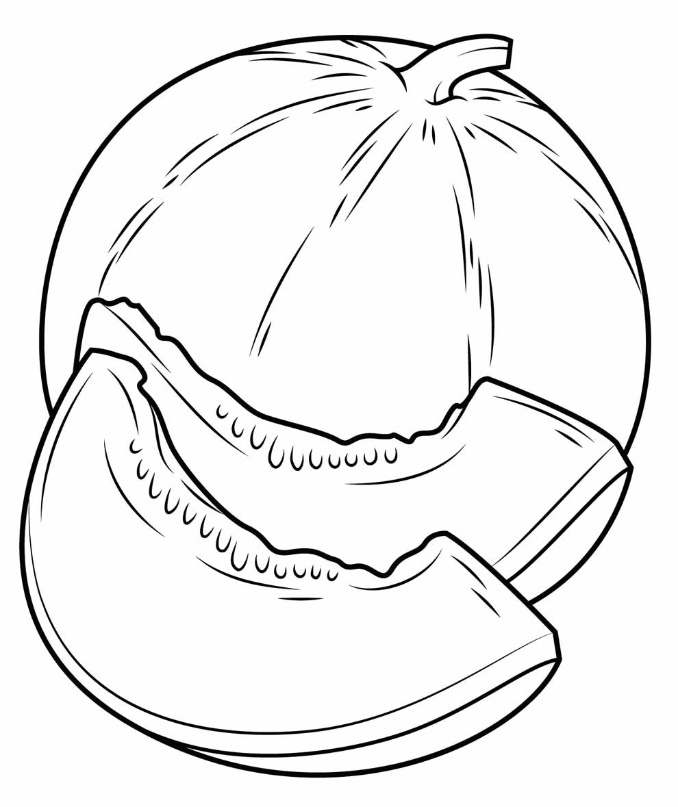 Desenho de melão para colorir