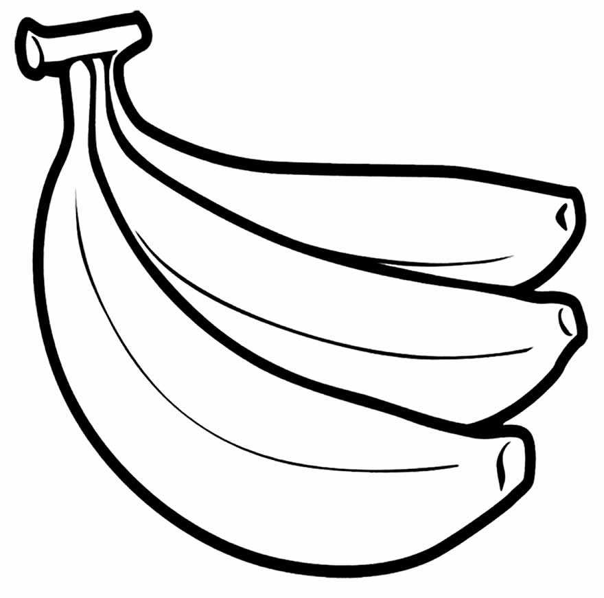 Banana para colorir