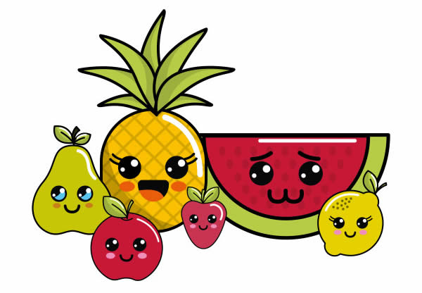 Desenho de frutas