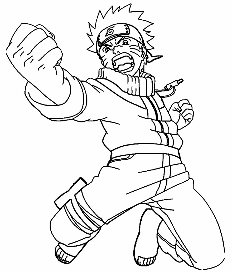 Desenho de Naruto alegre para Colorir - Colorir.com