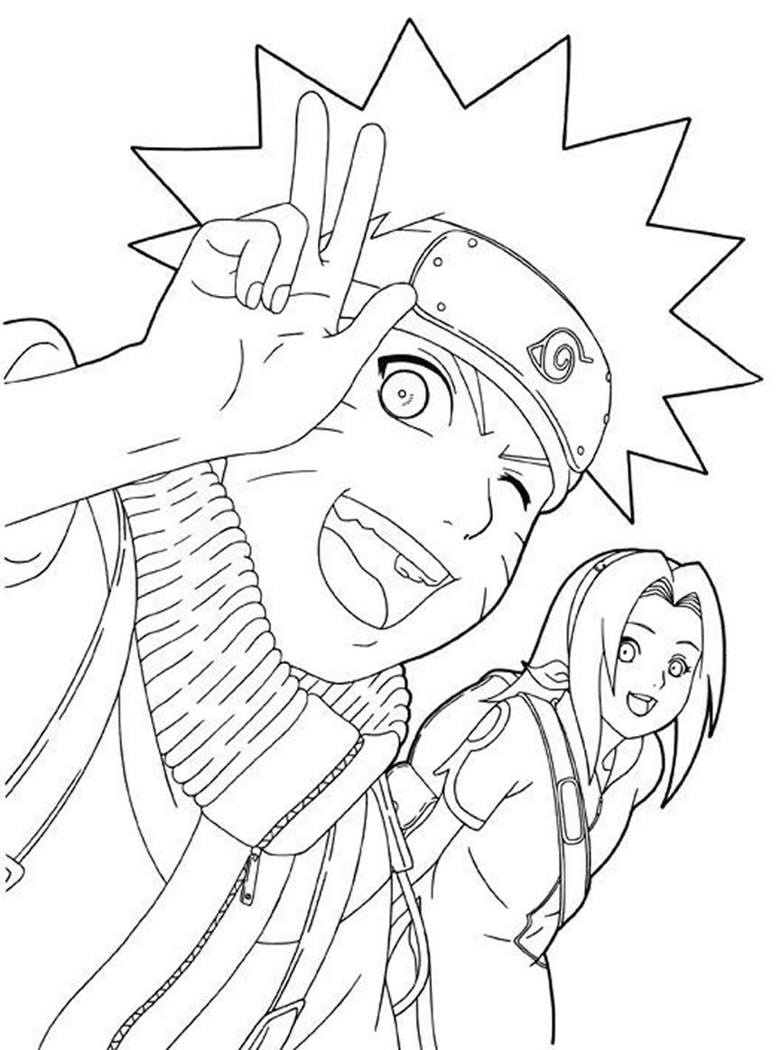 Desenho para pintar do Naruto