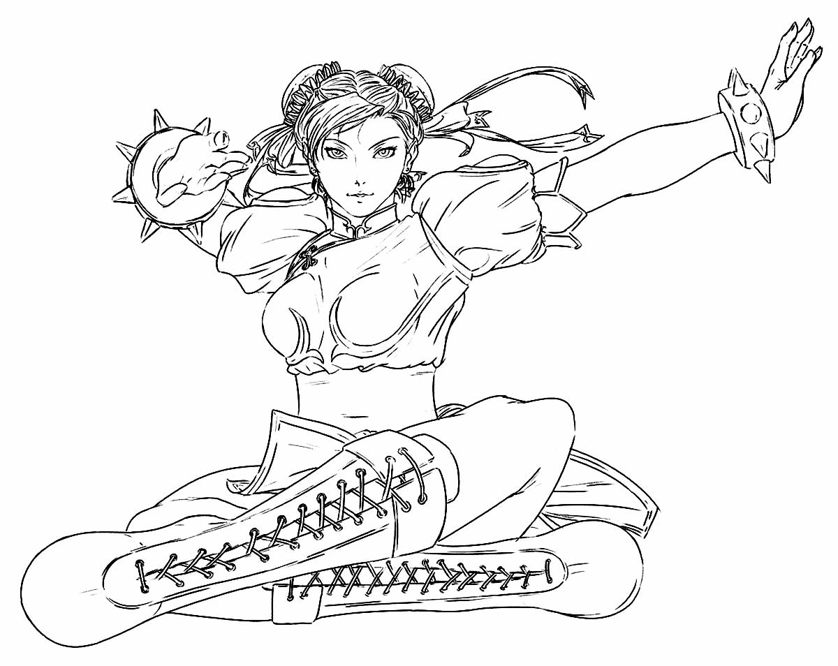 Desenho de Chun-Li - Street Fighter
