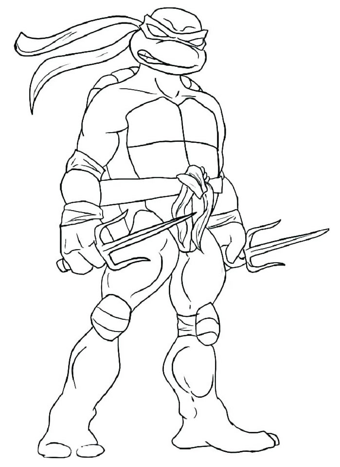 Desenho de Tartaruga Ninja para colorir - Raphael