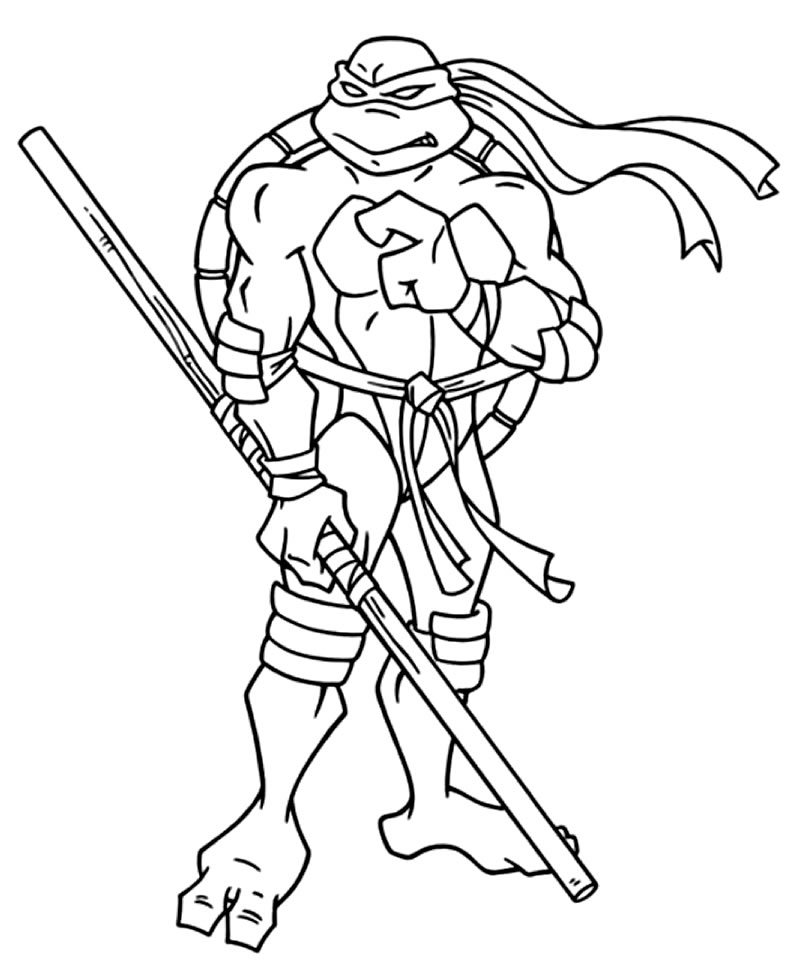 Donatello para colorir - Tartarugas Ninjas