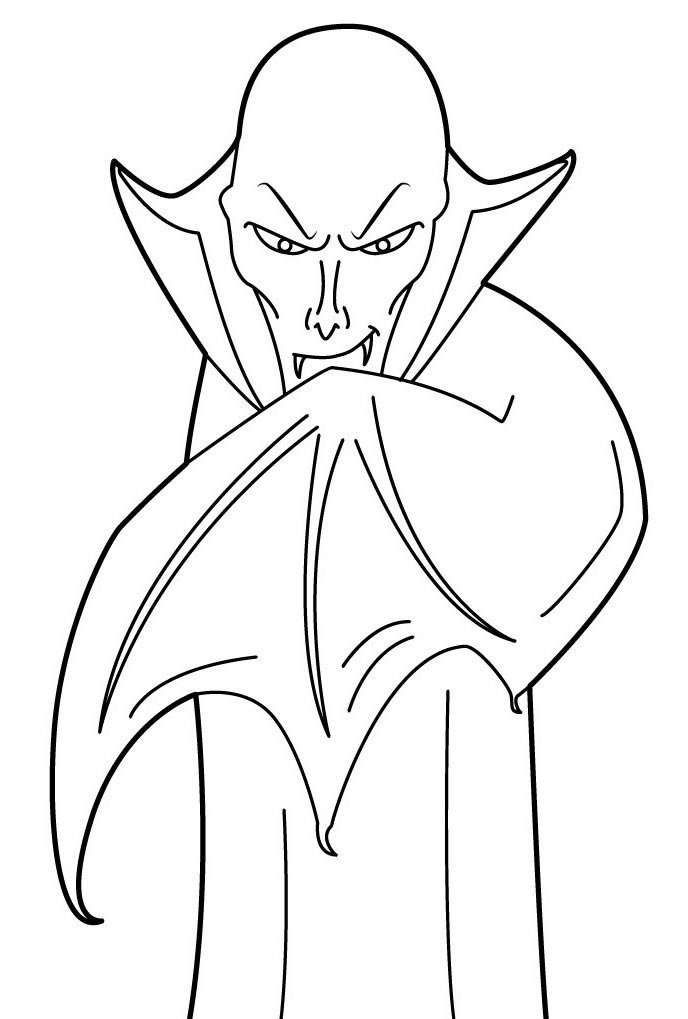 Desenhos de Um Pequeno Vampiro para Colorir e Imprimir