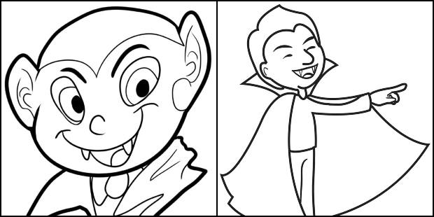 Desenhos de Vampiro para colorir - Bora Colorir