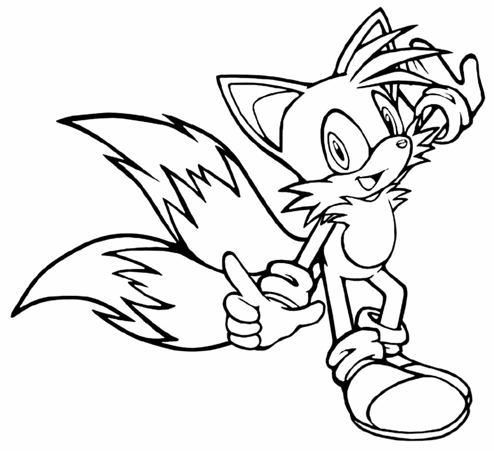 Imagem do Sonic para colorir