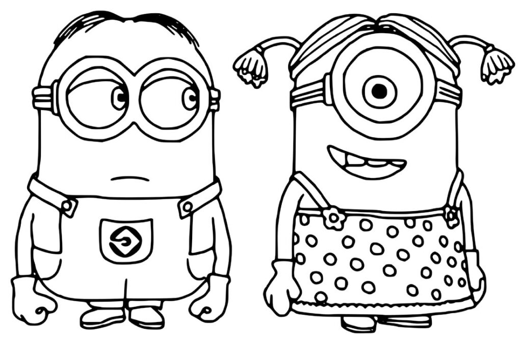 30+ Desenhos dos Minions para colorir - Pop Lembrancinhas