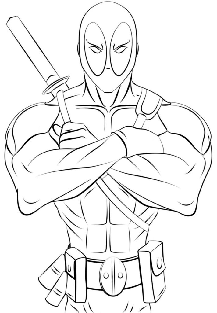 Desenhos de Deadpool para colorir - Pop Lembrancinhas