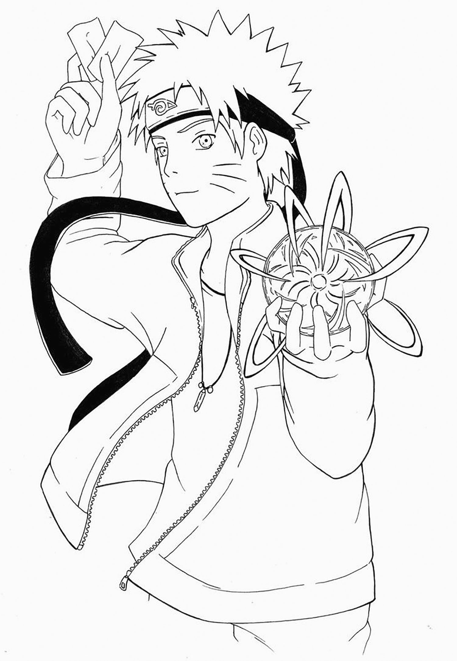 Desenho de Naruto para pintar