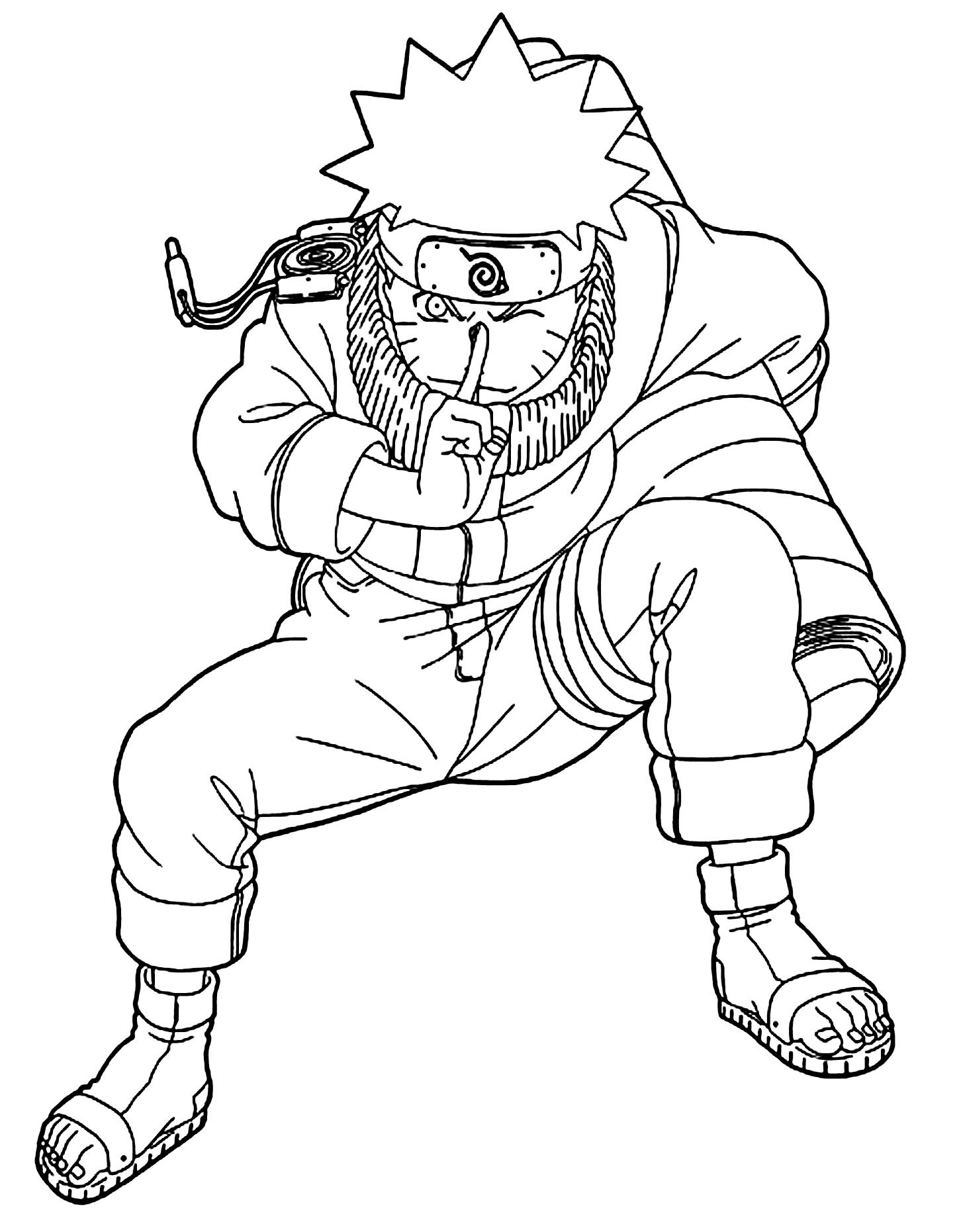 Desenho de Naruto para pintar