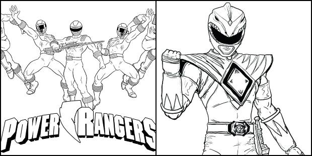 Desenhos dos Power Rangers para colorir