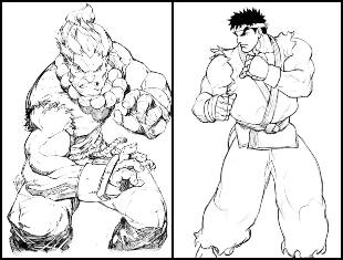 Desenhos de Street Fighter para colorir