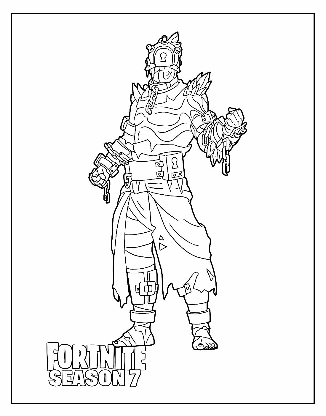 Página para colorir Fortnite