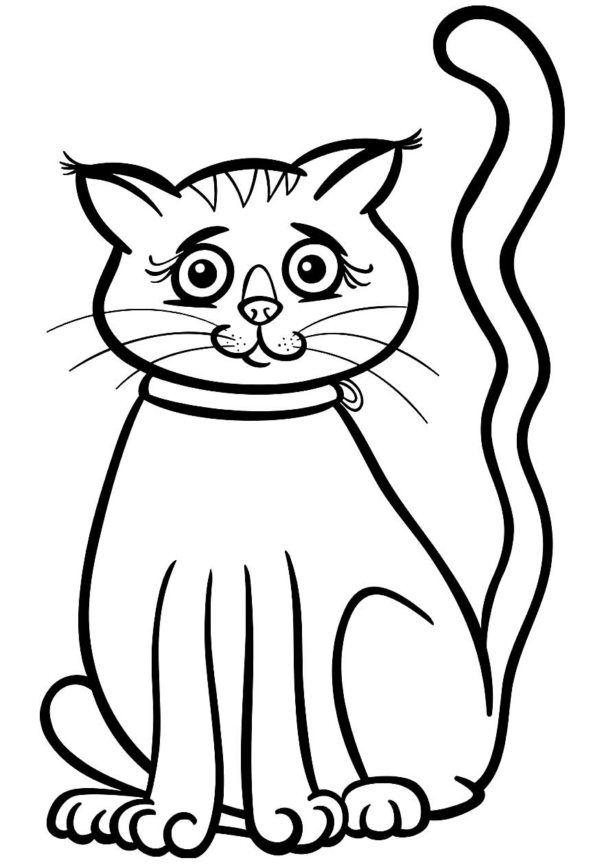 Desenho de gato para colorir