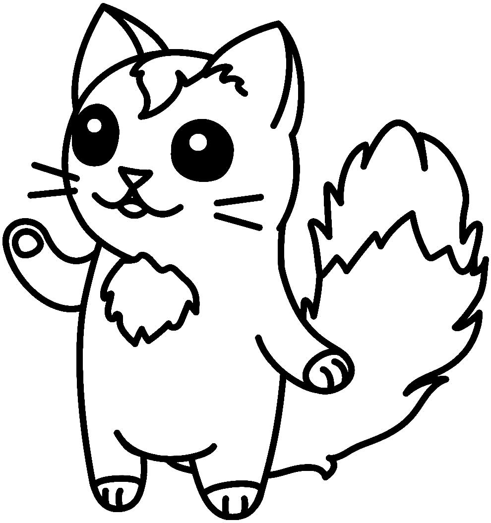 Desenho para colorir de gato