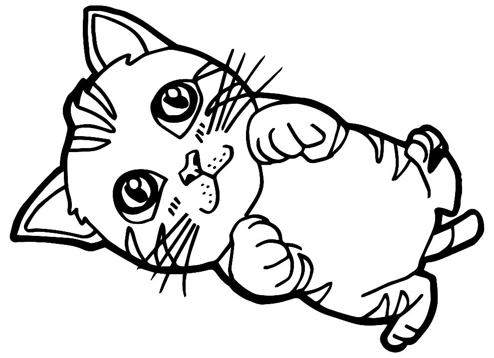 Desenho para colorir de gato