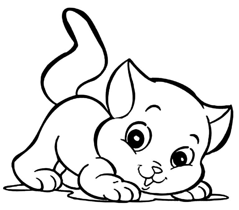 Desenhos de menina gata sorridente usando fita para colorir - Desenhos para  colorir grátis para imprimir