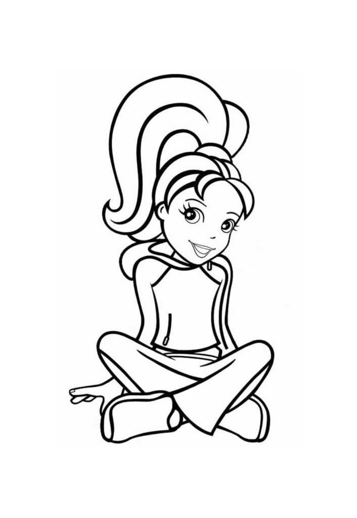 Desenho de Polly Pocket para colorir e pintar
