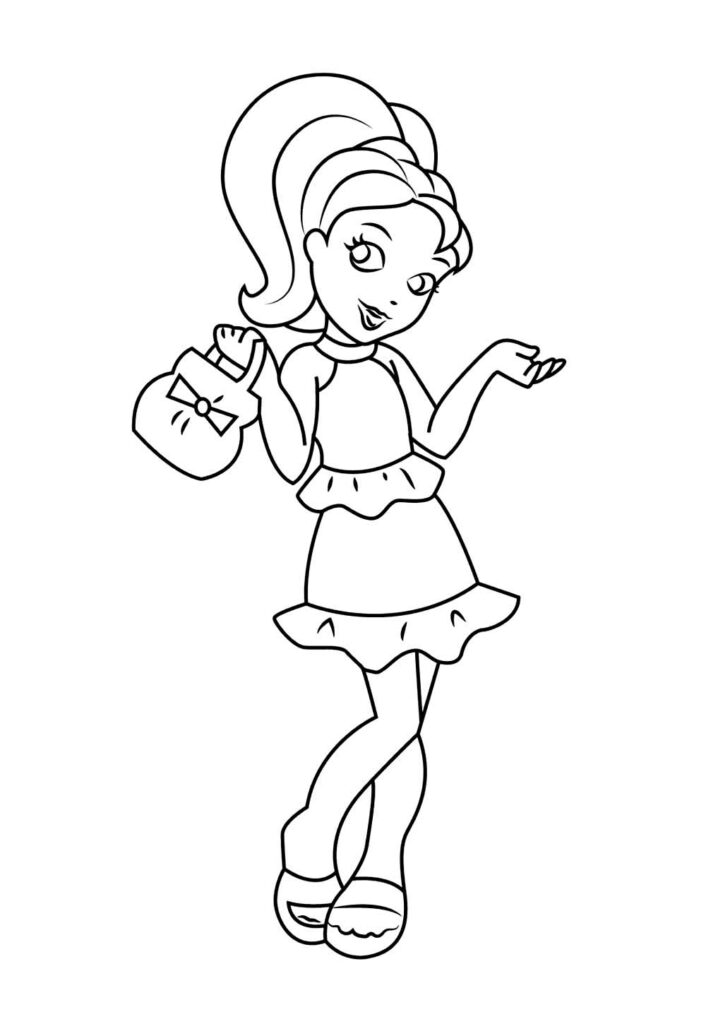 Desenho de Polly Pocket para colorir