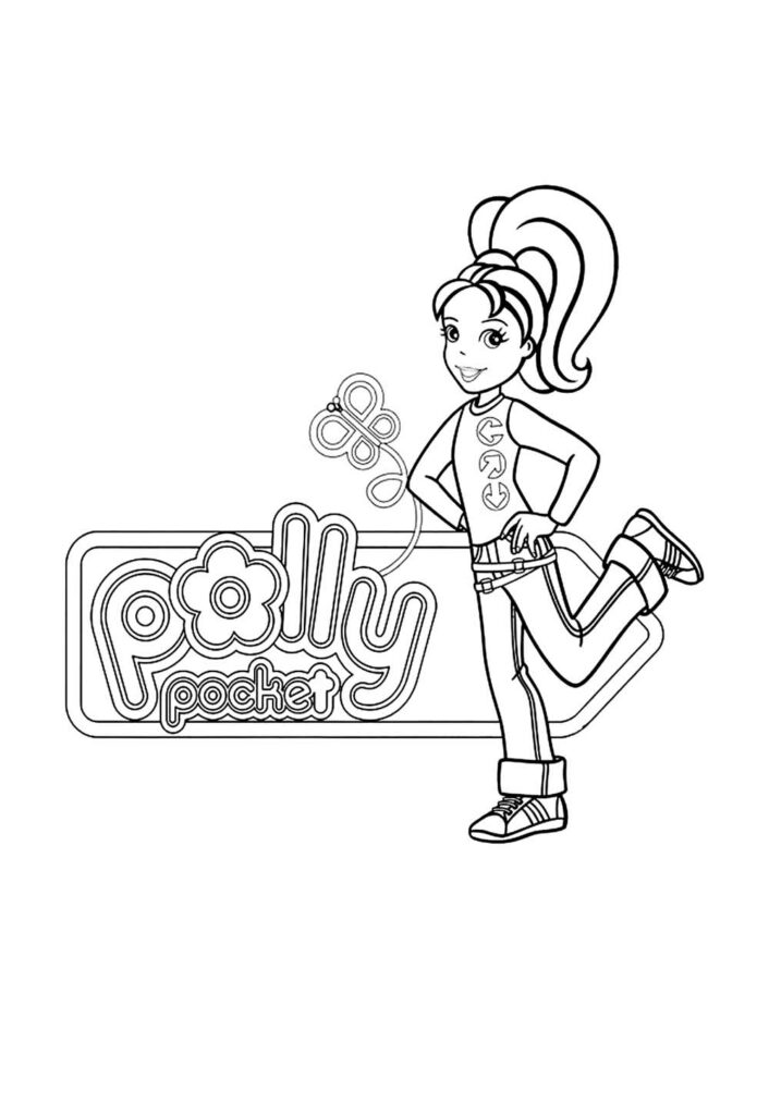 Desenho de Polly Pocket para colorir e pintar