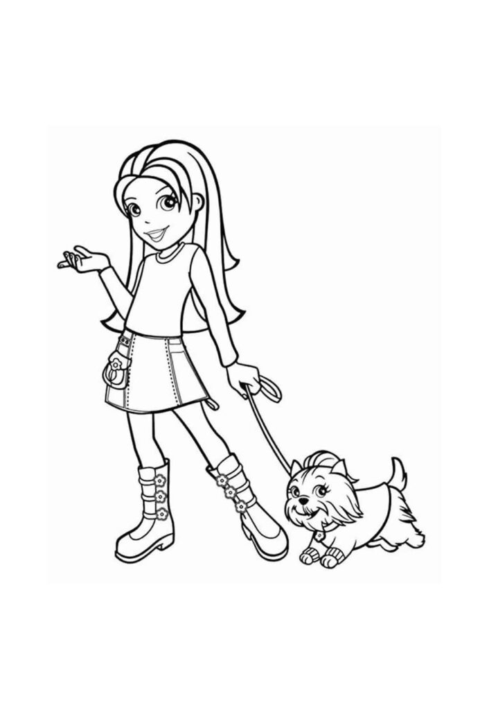 Desenho de Polly Pocket para colorir e pintar