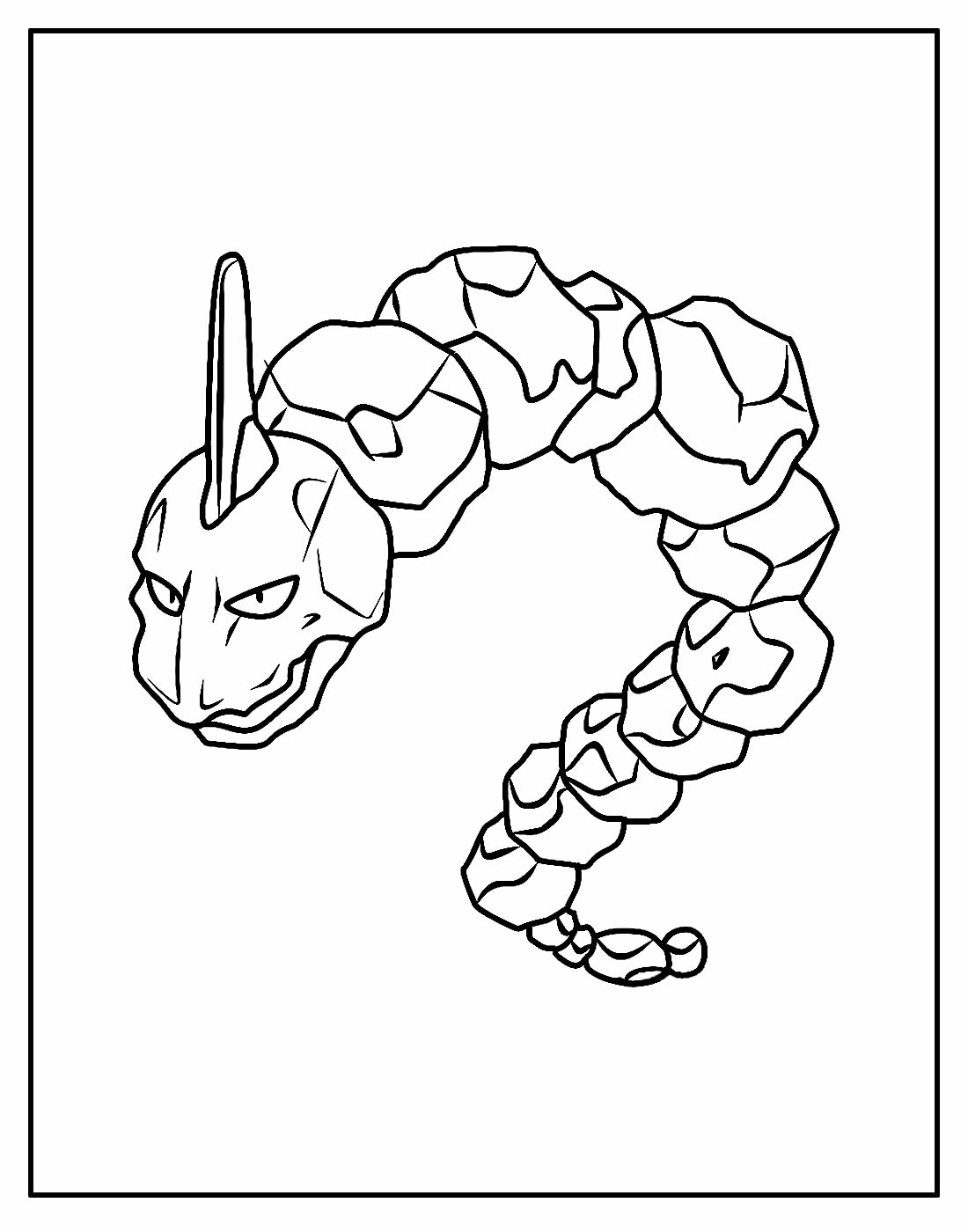 Desenho de Onix de Pokemon para colorir