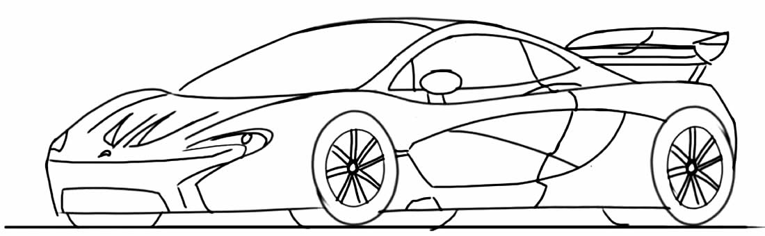 Desenho de carros para colorir