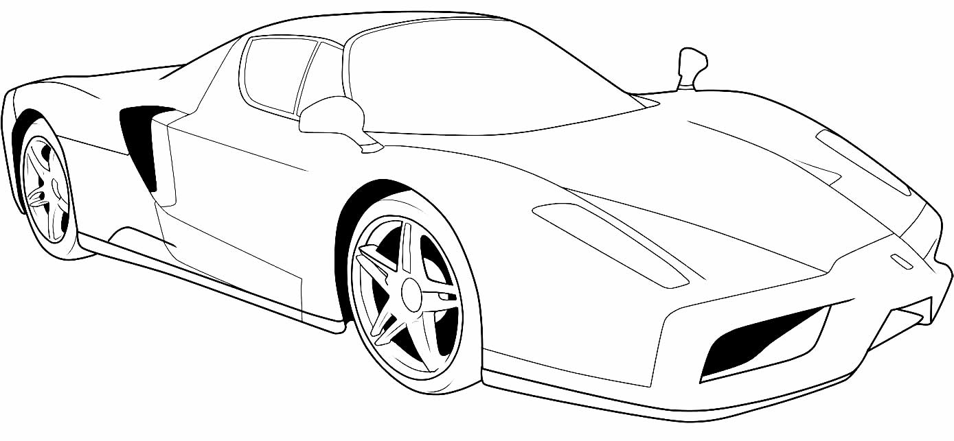 Lindo desenho de carro para colorir