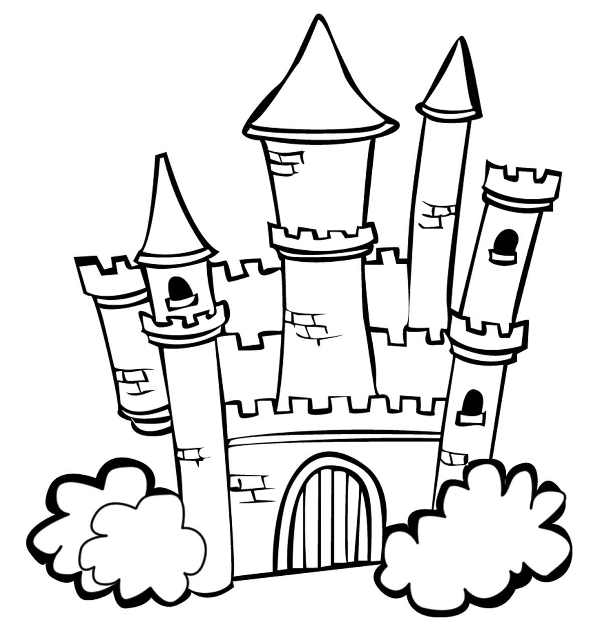 Desenho de castelo para colorir