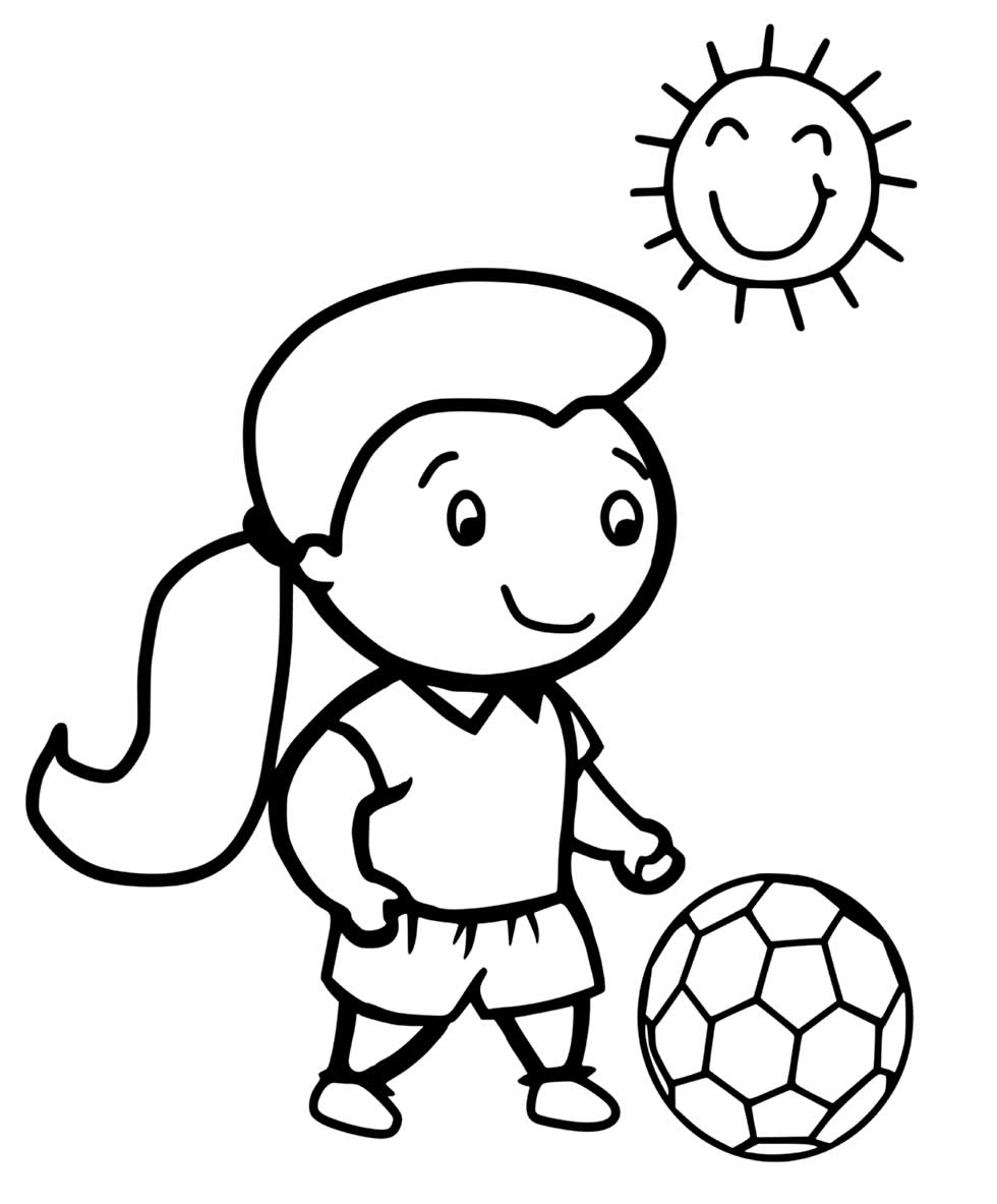 Desenho de jogadora de futebol