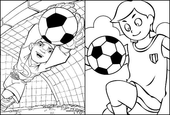 Desenhos para colorir de desenho de um jogo de futebol para