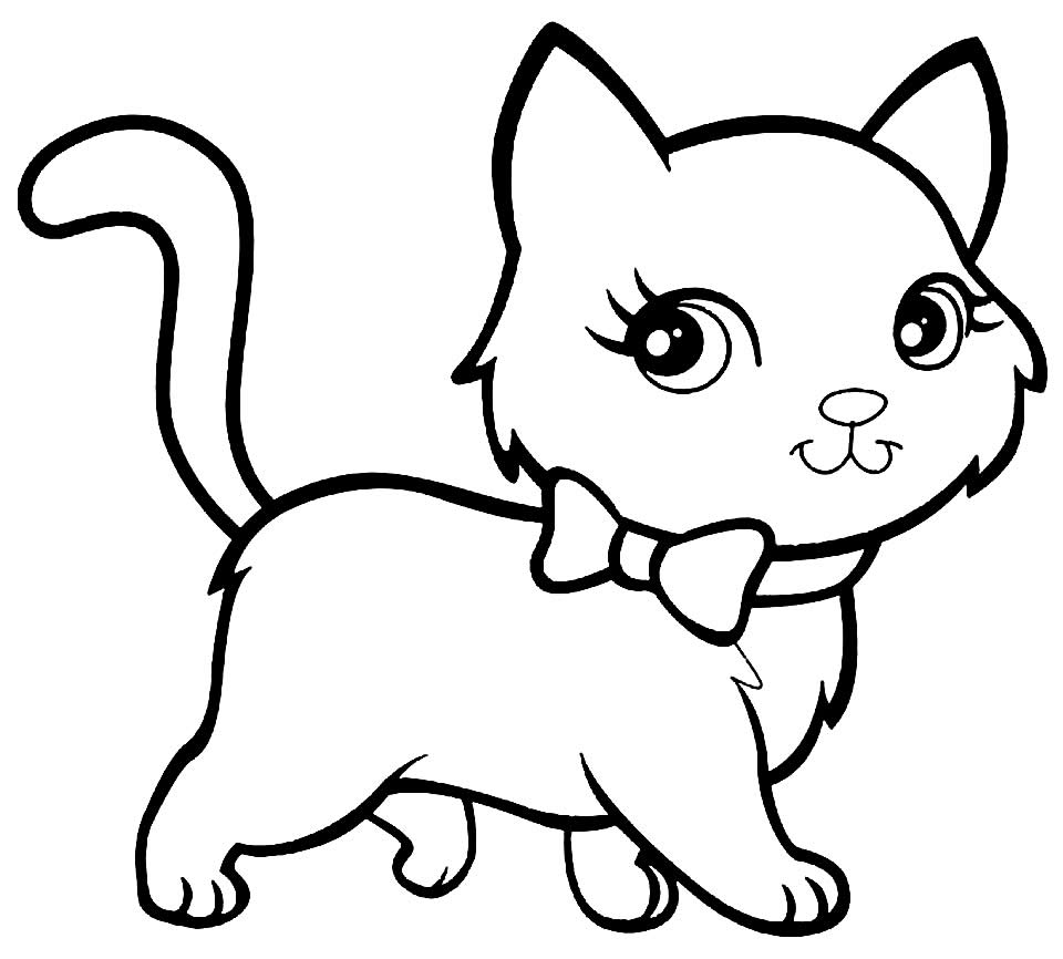 Desenho de gatinho para pintar